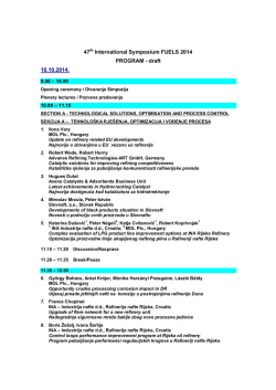 47th International Symposium FUELS 2014 PROGRAM