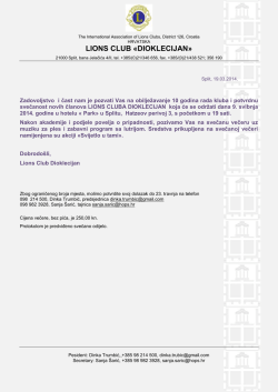LIONS CLUB &laquo;DIOKLECIJAN&raquo;