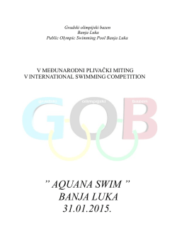 AQUANA SWIM `` BANJA LUKA 31.01.2015.