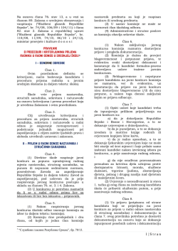 Pravilnik o proceduri i kriterijumima prijema radnika u radni odnos u