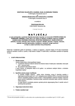 Stručni studij za izobrazbu trenera