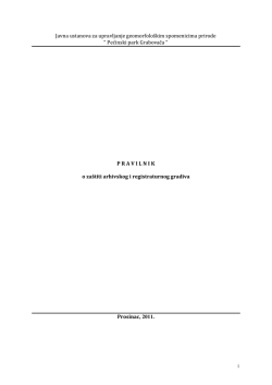 pravilnik o za&scaron;titi i obradi arhivskog gradiva