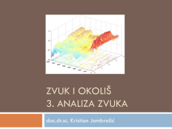 ZVUK I OKOLIŠ 3. ANALIZA ZVUKA