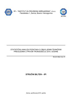 STATISTIČKA ANALIZA PODATAKA O OBAVLJENIM