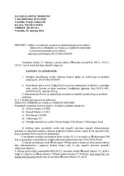 odgovor za dijelove i pribor za vozila i njihove motore br 1