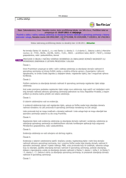 Autor proĉišĉenog teksta: Lex Info doo; Proĉišĉeni tekst se