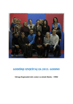 GODI&Scaron;NJI IZVJE&Scaron;TAJ ZA 2013. GODINU
