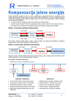KOMPENZACIJA jalove energije