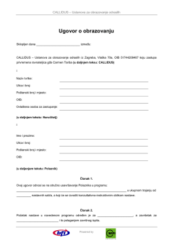 Ugovor o obrazovanju