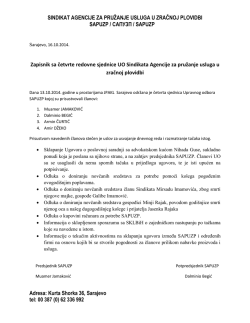 SINDIKAT AGENCIJE ZA PRUŽANJE USLUGA U ZRAČNOJ