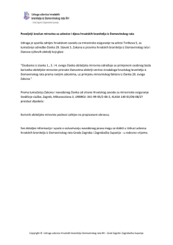 Povoljniji izračun mirovina za udovice i djecu hrvatskih branitelja iz