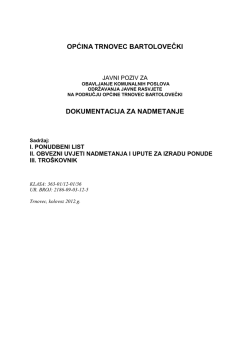 dokumentacija za nadmetanje - Općina Trnovec Bartolovečki