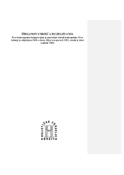 ORGANON UMIJEĆA ISCJELJIVANJA