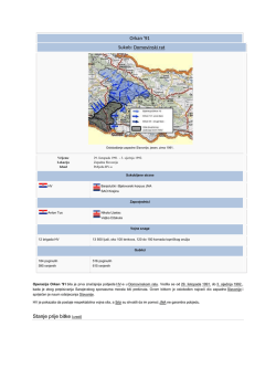 Stanje prije bitke [uredi] Orkan `91 Sukob: Domovinski rat