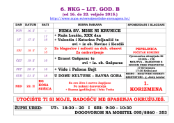 6. NKG &ndash; LIT. GOD. B - Župa svete Terezije Avilske Ravna Gora