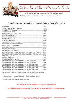 "GROBNIČKIH DONDOLA&Scaron;A" 2012.g.