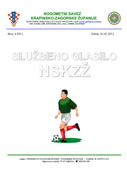 službeno glasilo nskzž - Nogometni savez Krapinsko