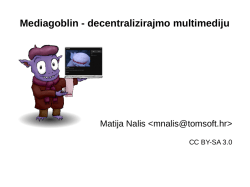 Mediagoblin - decentralizirajmo multimediju