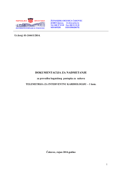 Dokumentacija za nadmetanje - Zupanijska bolnica Cakovec