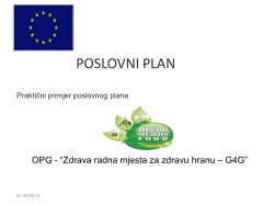 Poslovni plan G4G