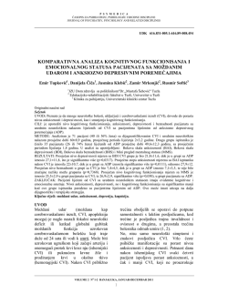 komparativna analiza kognitivnog funkcionisanja i