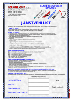 Jamstveni list - Herman Josip doo