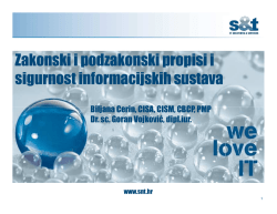 Pravni propisi i sigurnost informacijskih sustava