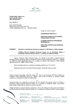Obavijest o povla&scaron;tenoj informaciji