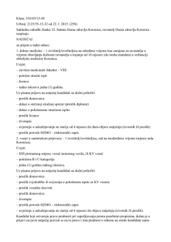 Klasa: 510-03/15-05 Urbroj: 2125/55-15