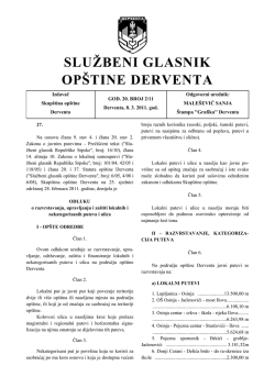 "Službeni glasnik op&scaron;tine Derventa", broj: 2/11