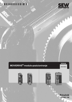 MOVIDRIVE modulo-pozicioniranje Priručnik - SEW