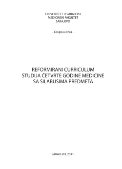 Silabus za IV godinu