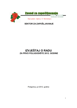 IZVJE&Scaron;TAJ O RADU