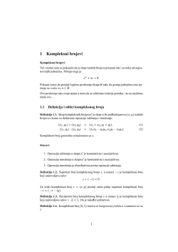 1 Kompleksni brojevi