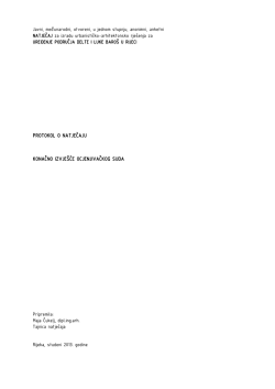 Konačno izvje&scaron;će natječaja