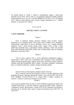 Statut - Dječji vrtić Zvončić