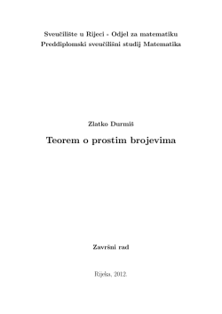 Teorem o prostim brojevima