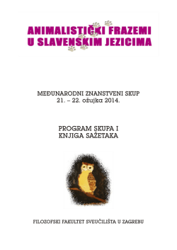program skupa i knjiga sažetaka - Animalistički frazemi u slavenskim