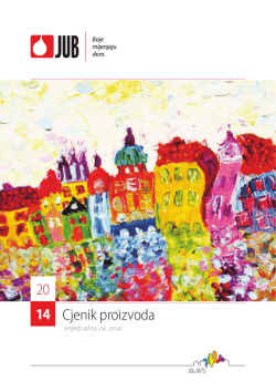 JUB cjenik 2014.