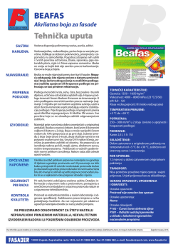 BEAFAS Tehnička uputa