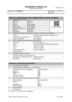 SIGURNOSNO-TEHNIČKI LIST IZOSAN® G