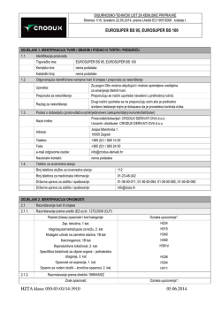 Sigurnosno-tehnički list za benzine