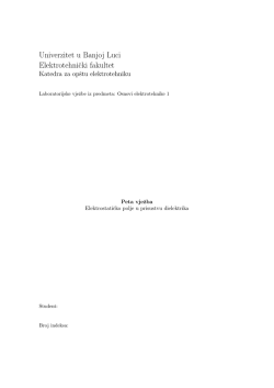 Univerzitet u Banjoj Luci Elektrotehnicki fakultet