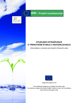 studijsko istraživanje o trenutnom stanju u navodnjavanju