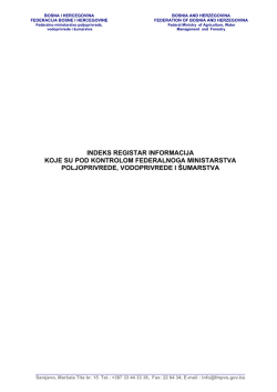 indeks registar informacija koje su pod kontrolom federalnoga