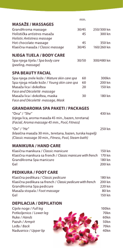 mm. MASAŽE I MASSAGES GrandAroma