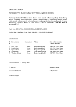Pojedinačne liste za izbor članova VMO