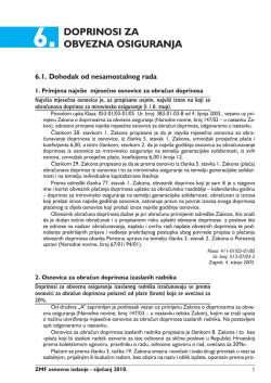 DOPRINOSI ZA OBVEZNA OSIGURANJA