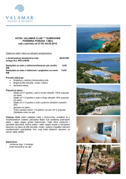 HOTEL VALAMAR CLUB *** DUBROVNIK POSEBNA
