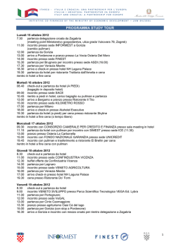 PROGRAMMA STUDY TOUR